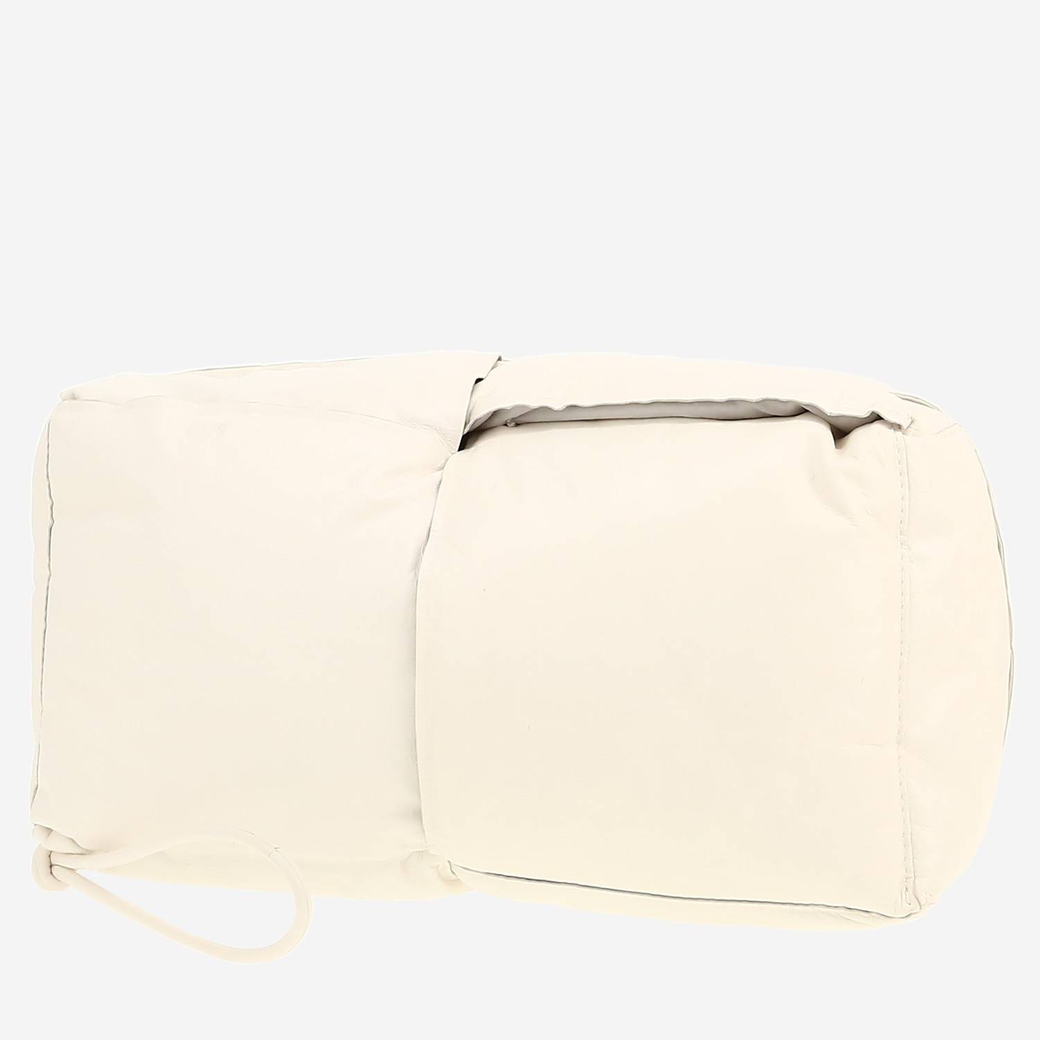 Bottega Veneta  Padded Cassette pouch  in white intrecciato leather