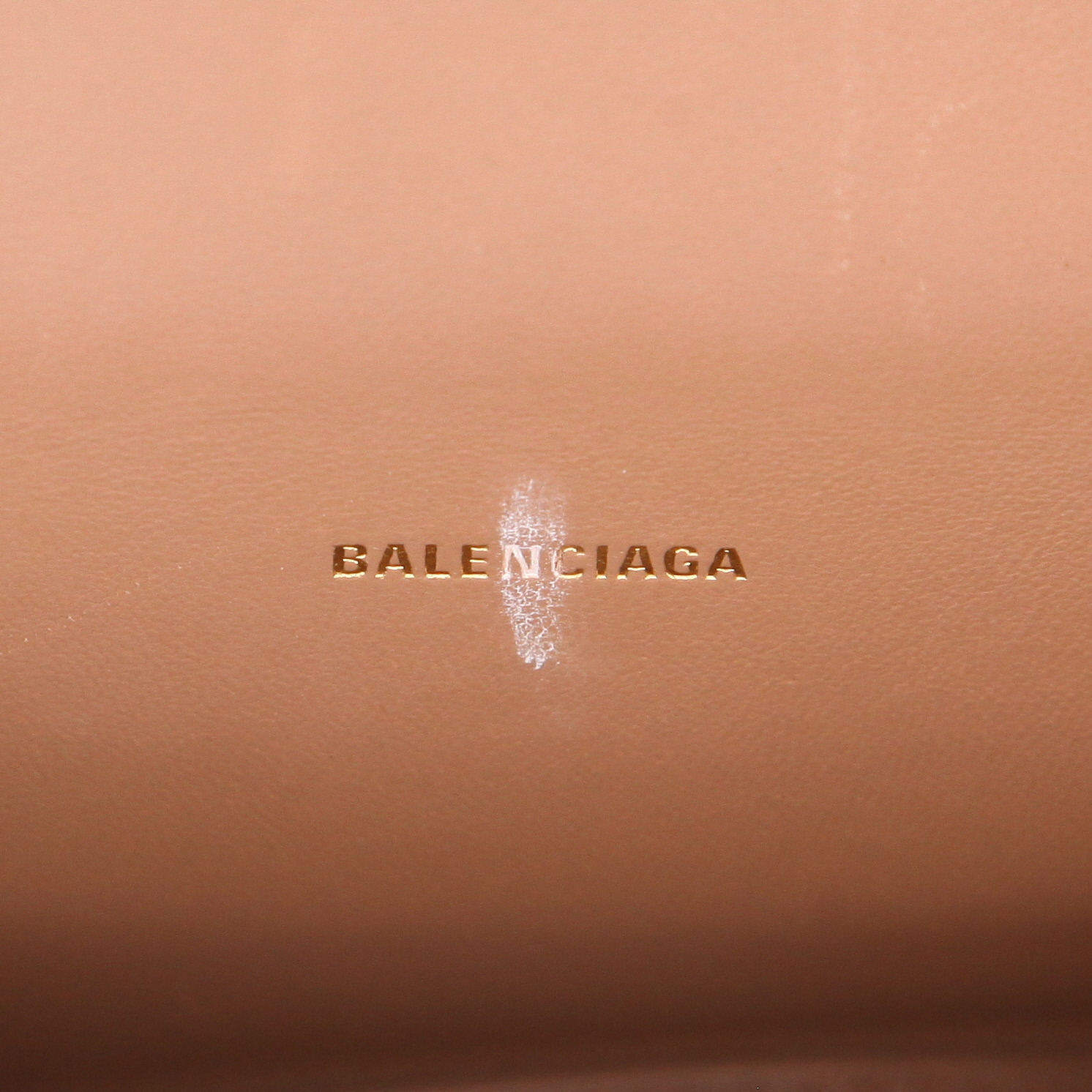 Borsa a tracolla Balenciaga  Hourglass mini  in pelle beige - Detail D2