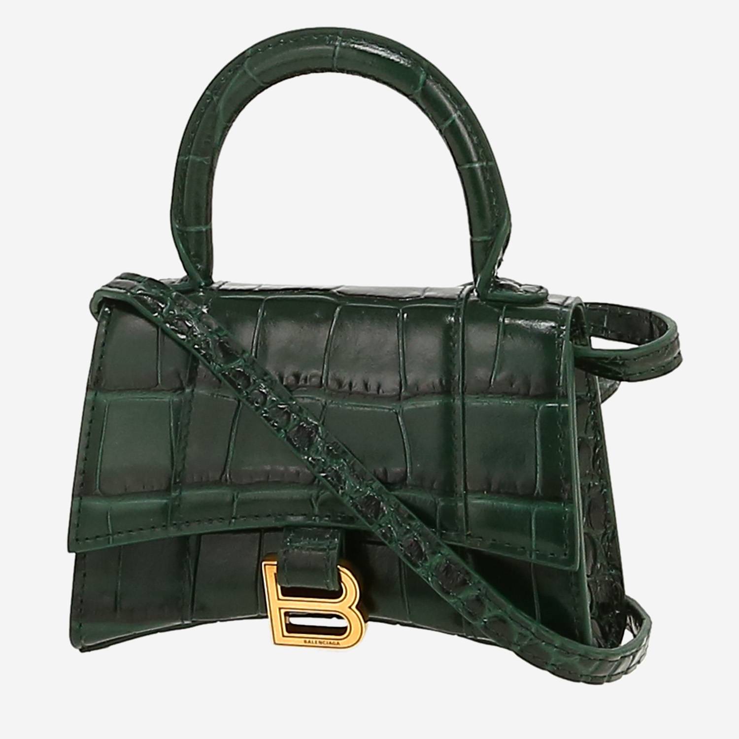 Borsa a tracolla Balenciaga  Hourglass mini  in pelle verde