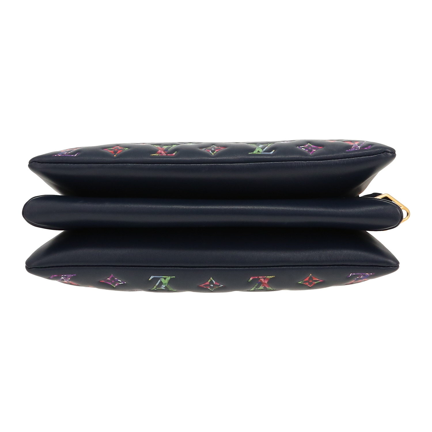 Louis Vuitton  Coussin shoulder bag  in multicolor empreinte monogram leather  and navy blue leather - Detail D1