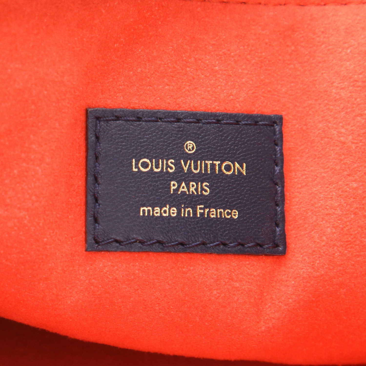 Borsa a tracolla Louis Vuitton  Coussin in pelle monogram con stampa multicolore e pelle blu marino - Detail D2