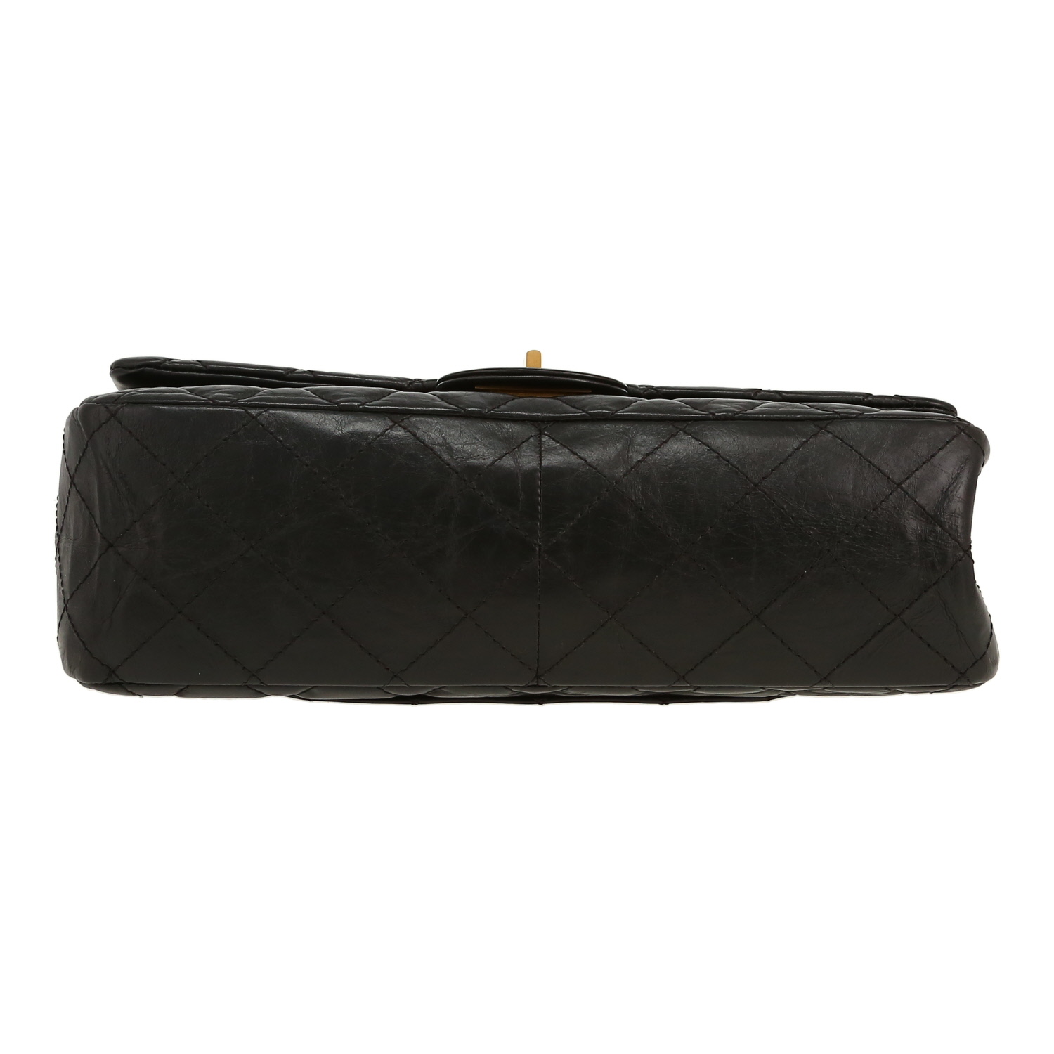 Bolso bandolera Chanel  2.55 en cuero acolchado negro - Detail D1