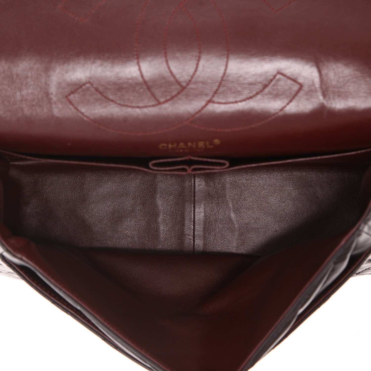 Bolso bandolera Chanel  2.55 en cuero acolchado negro - Detail D3