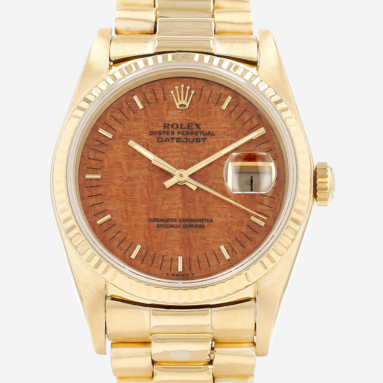 Montre Rolex Datejust en or jaune Ref: Rolex - 16018  Vers 1985