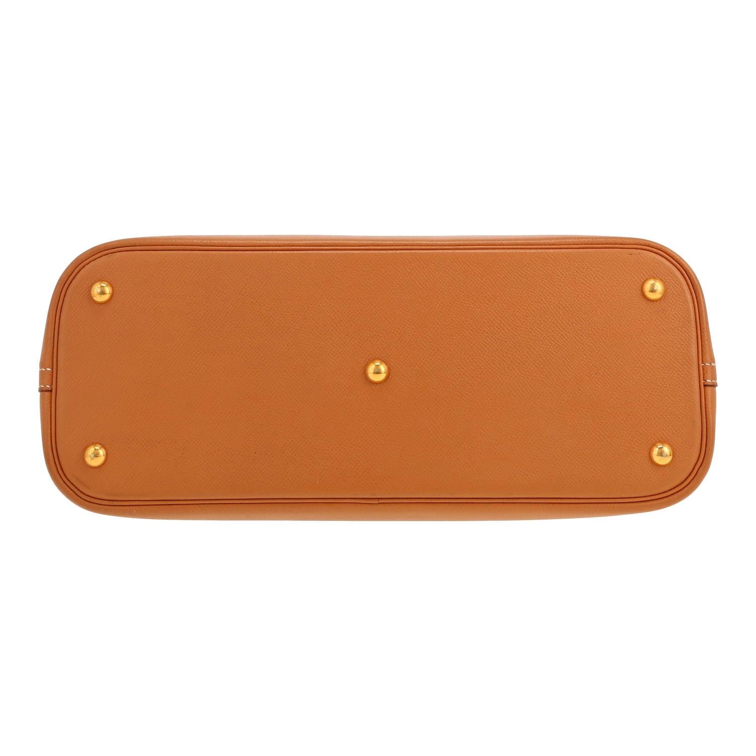 Bolso de mano Hermès  Bolide 35 cm en cuero Courchevel color oro - Detail D1