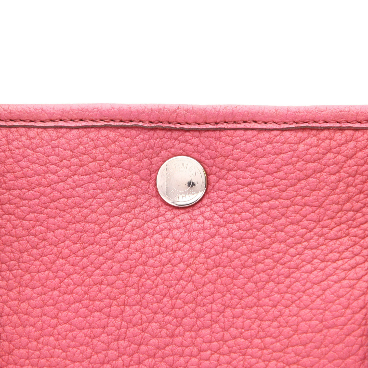 Shopping bag Hermès  Garden Party in pelle togo rosa - Detail D2