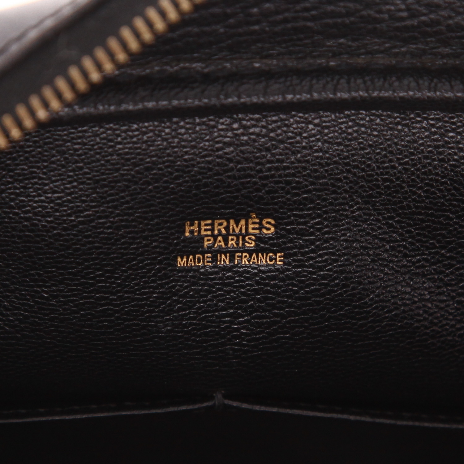 Bolso de mano Hermès  Plume en cuero box negro - Detail D2