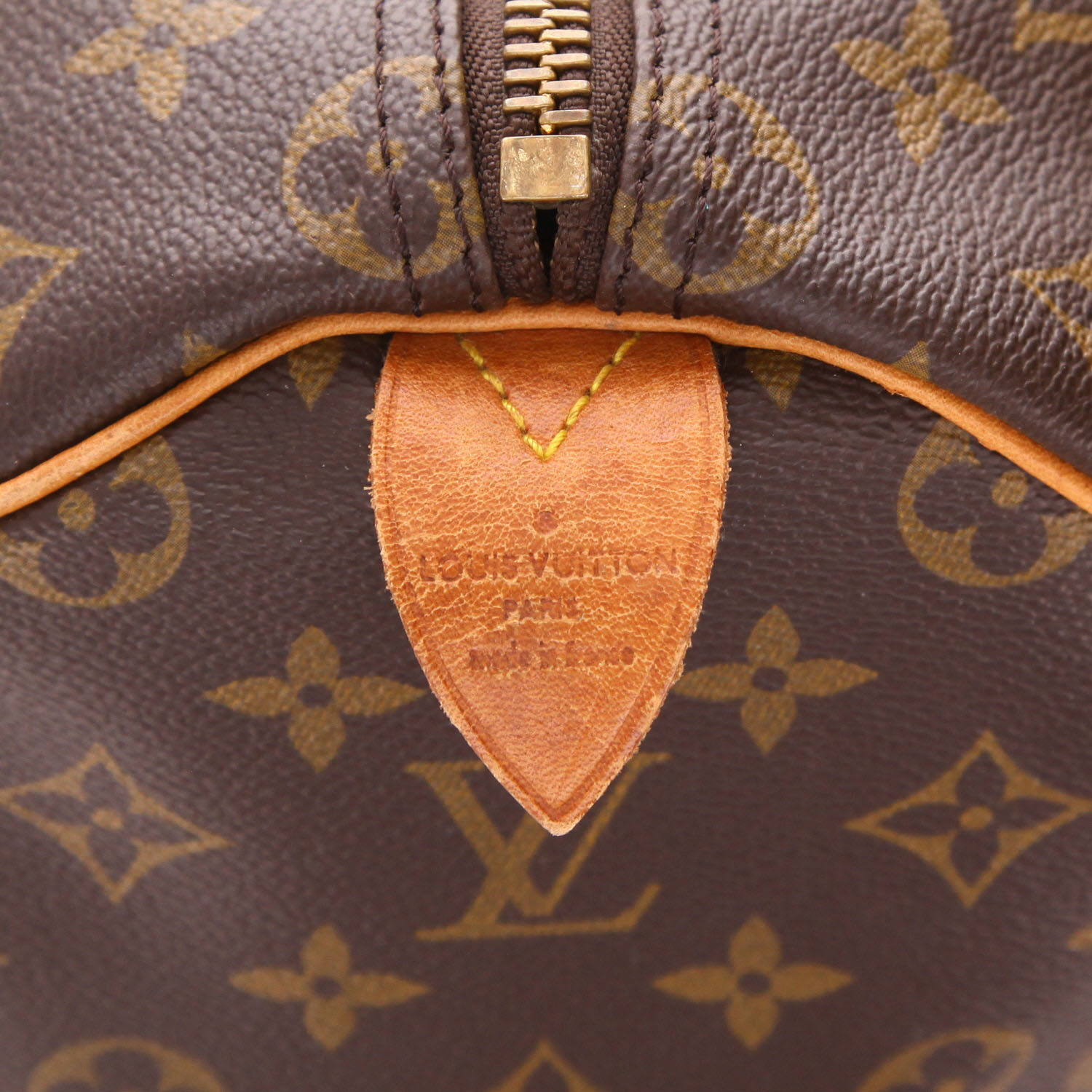 Louis Vuitton  Keepall 50 travel bag  in brown monogram canvas  and natural leather - Detail D2