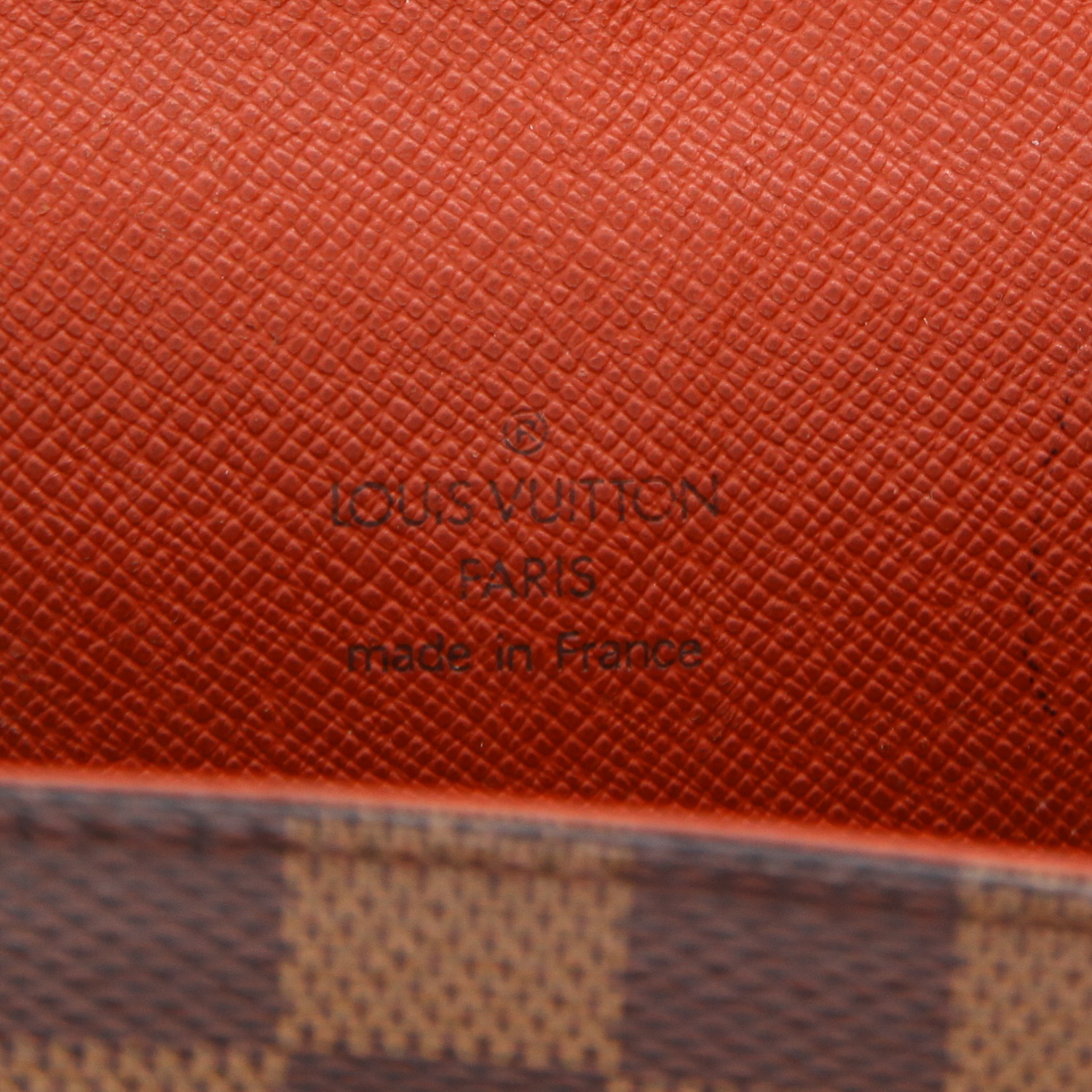Sac porté épaule Louis Vuitton  Tribeca en toile damier ébène et cuir glacé marron - Detail D2