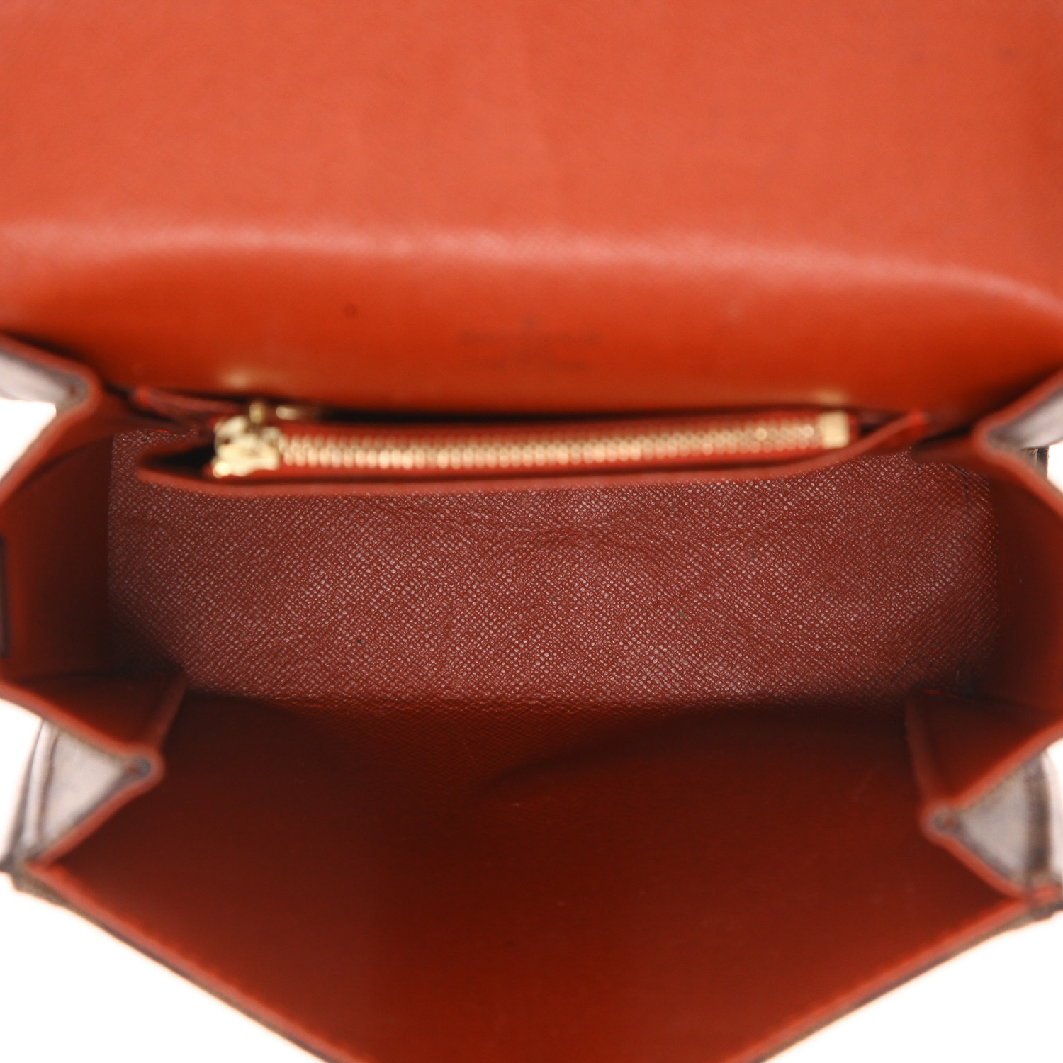 Bolso para llevar al hombro Louis Vuitton  Tribeca en lona a cuadros ébano y cuero esmaltado marrón - Detail D3