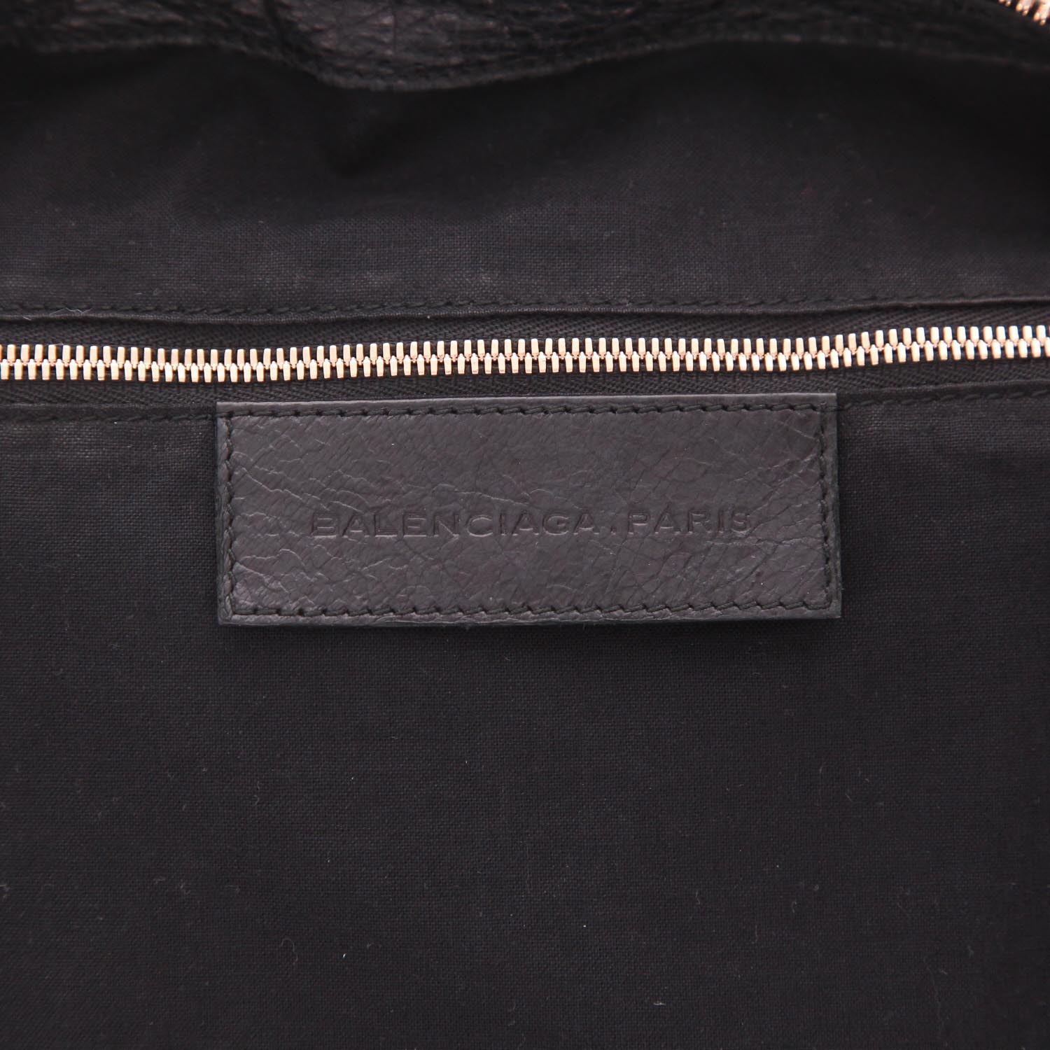 Borsa Balenciaga  City in pelle nera - Detail D2