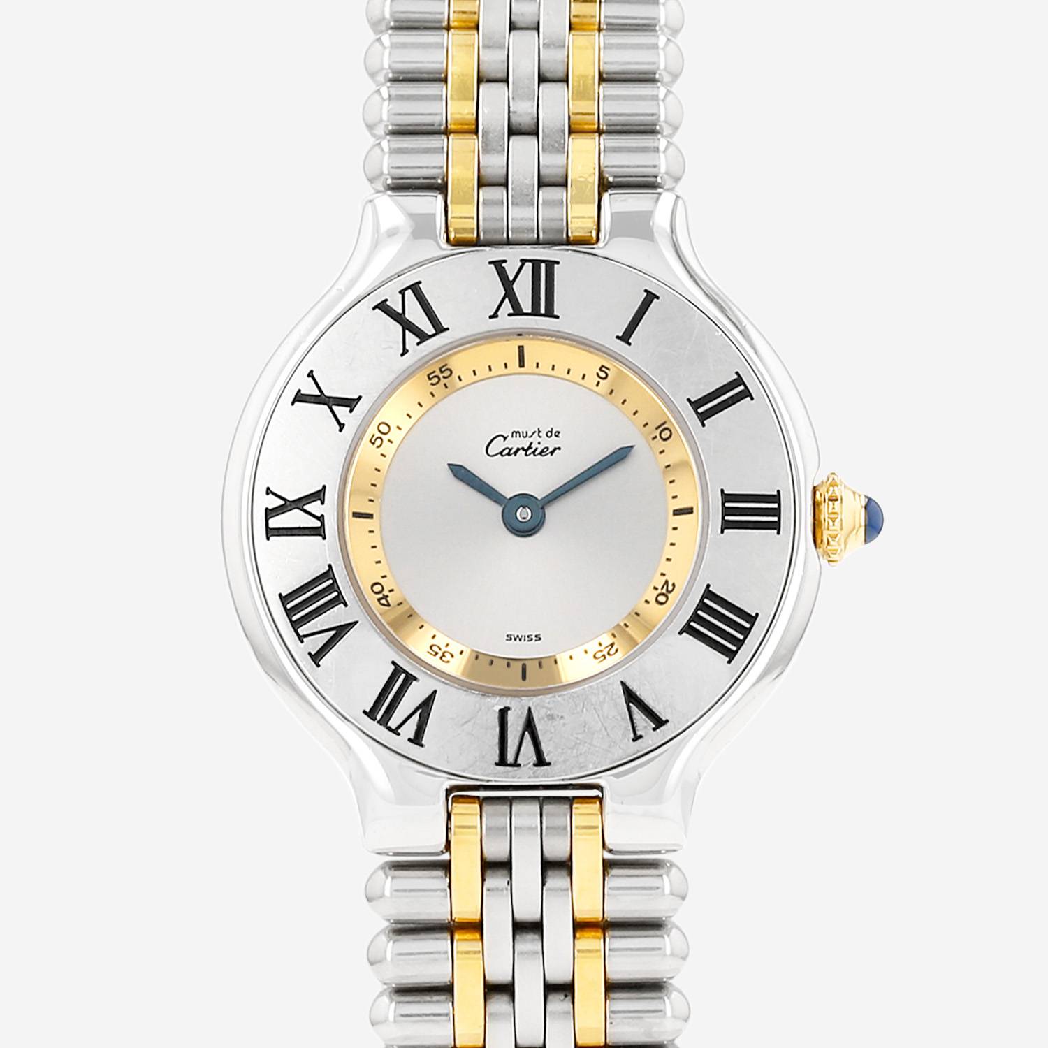 Reloj Cartier Must 21 de acero y oro chapado Ref: Cartier - 1340  Circa 1990