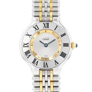 Orologio Cartier Must 21 in acciaio e oro placcato Ref: Cartier - 1340  Circa 1990