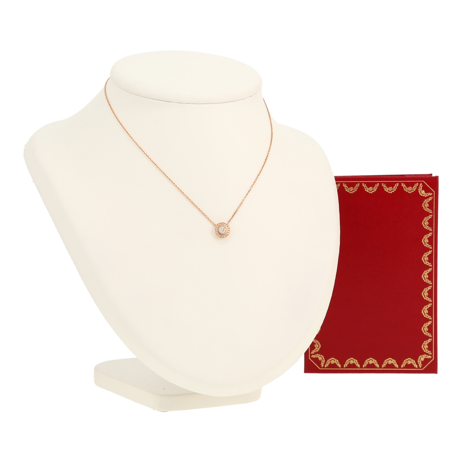 Cartier Cartier d'Amour necklace in pink gold and diamonds - Detail D2