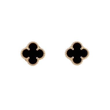 Pendientes Van Cleef & Arpels Sweet Alhambra de oro amarillo y ónix