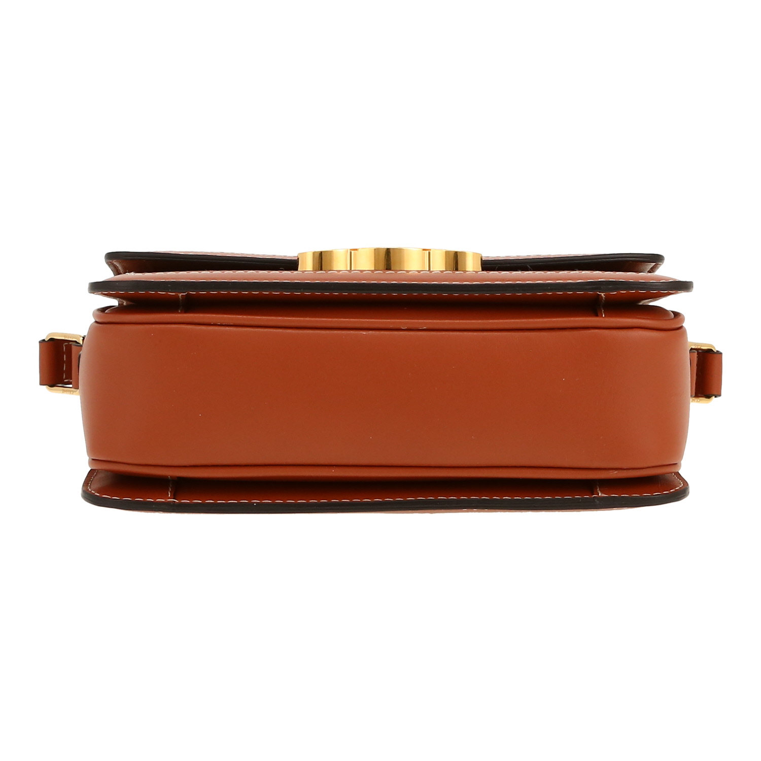 Bolso bandolera Celine  Triomphe Teen en lona verde y cuero marrón - Detail D1