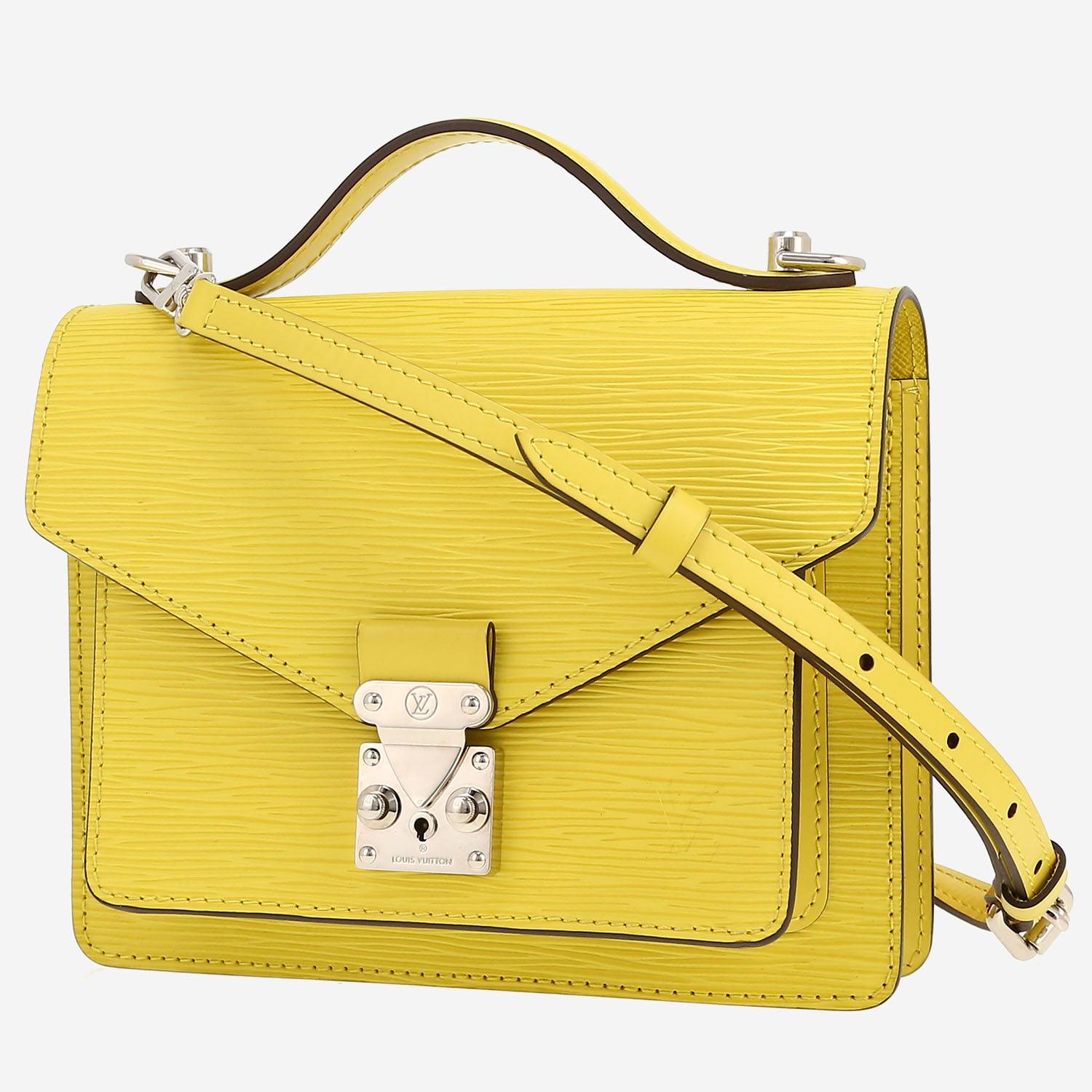 Bolso bandolera Louis Vuitton  Monceau en cuero Epi amarillo