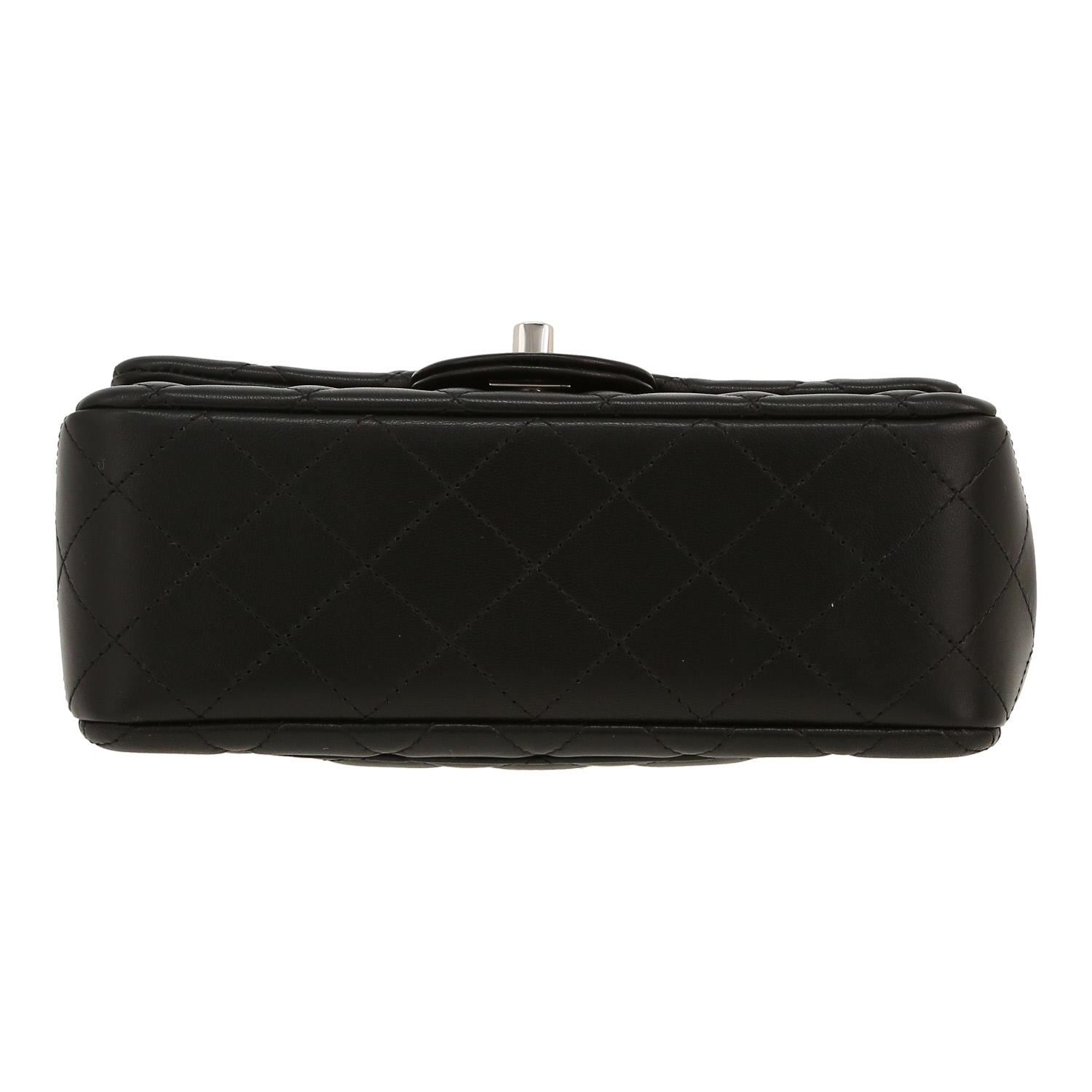 Sac bandoulière Chanel  Mini Timeless en cuir matelassé noir - Detail D1