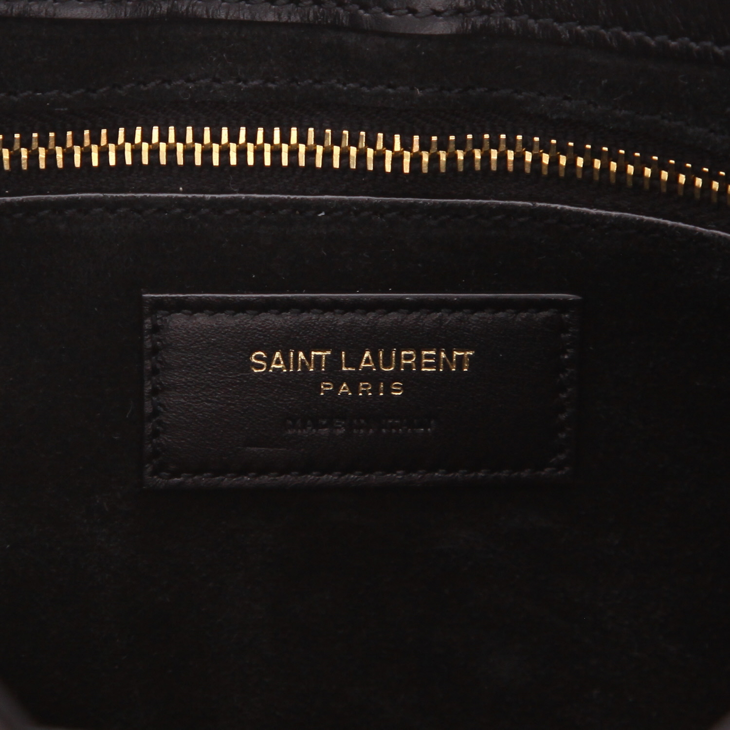Bolso de mano Saint Laurent  5 à 7 en cuero negro - Detail D2