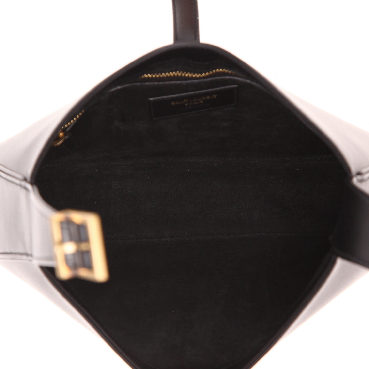 Sac à main Saint Laurent  5 à 7 en cuir noir - Detail D3