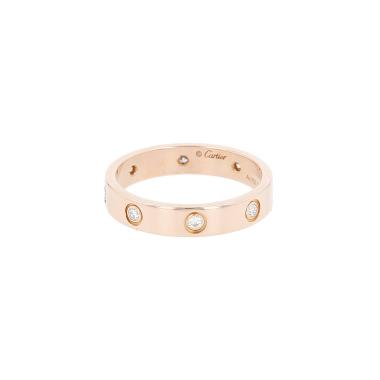 Cartier  small model ring in pink gold and diamonds