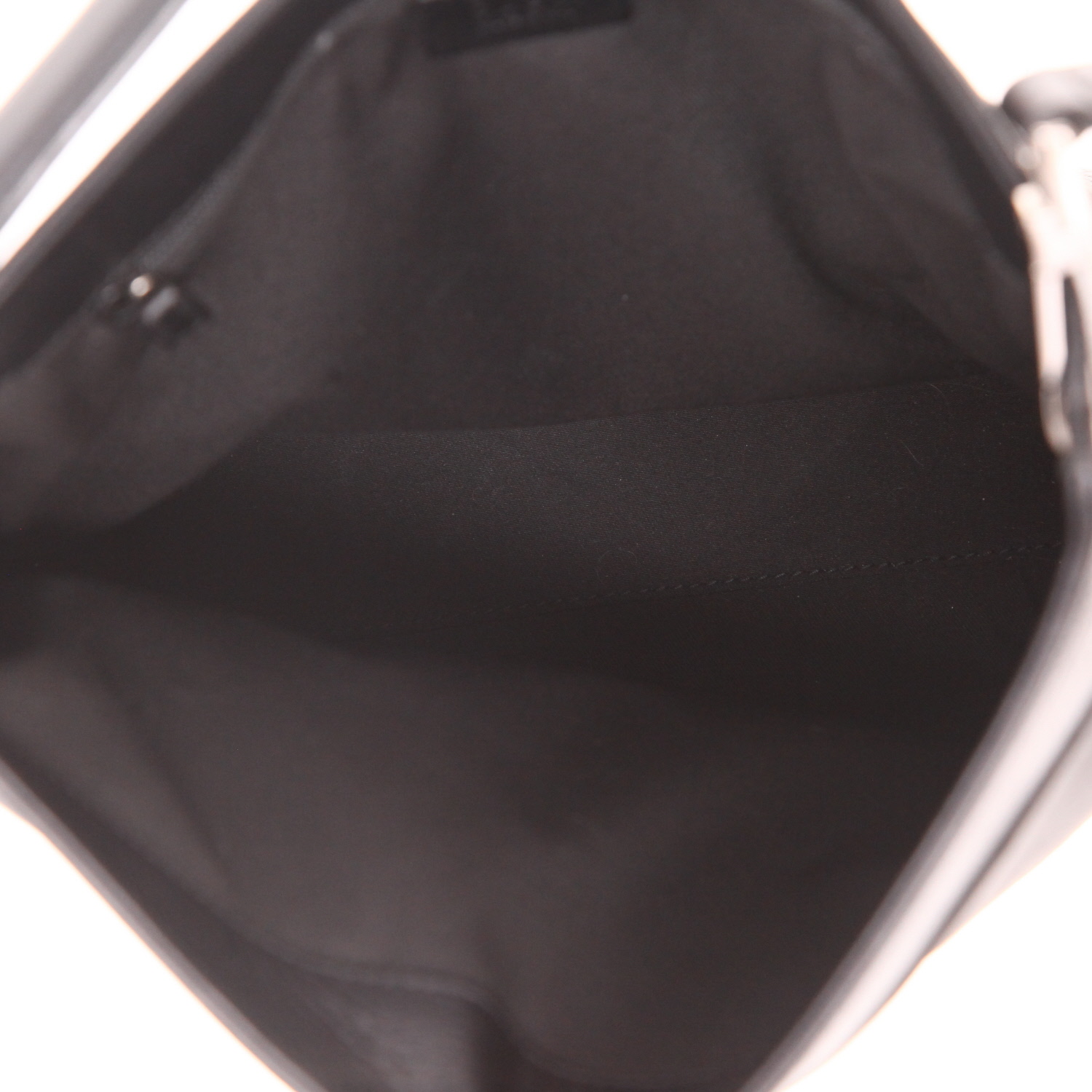 Gucci   handbag  in black logo canvas  and black leather - Detail D3