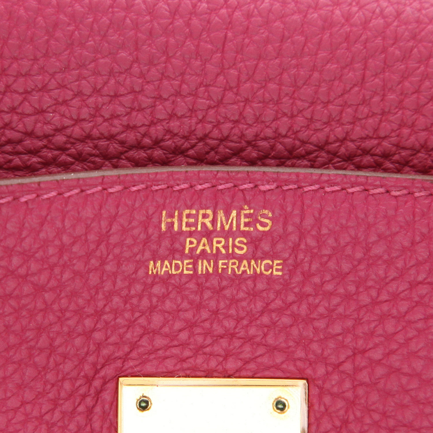 Hermès  Birkin 35 cm handbag  in Rose Pourpre togo leather - Detail D2