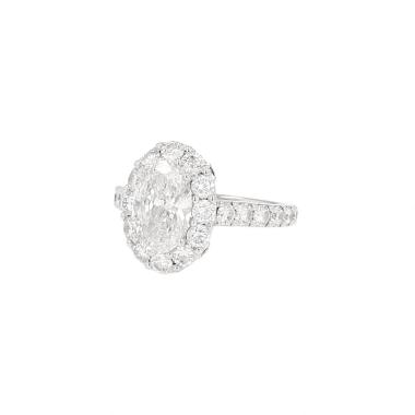 Bague solitaire Graff  en or blanc et diamants