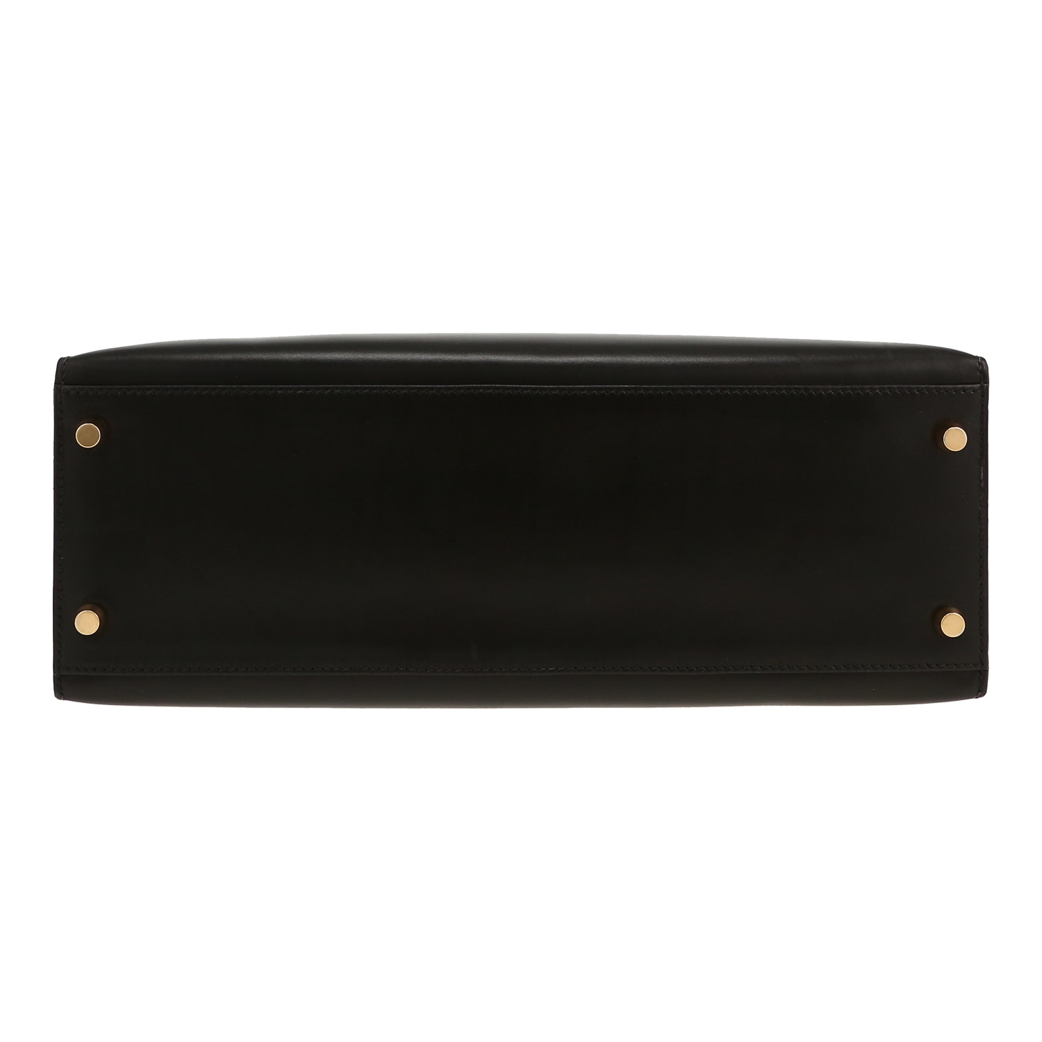 Bolso de mano Hermès  Kelly 32 cm en cuero box negro - Detail D1