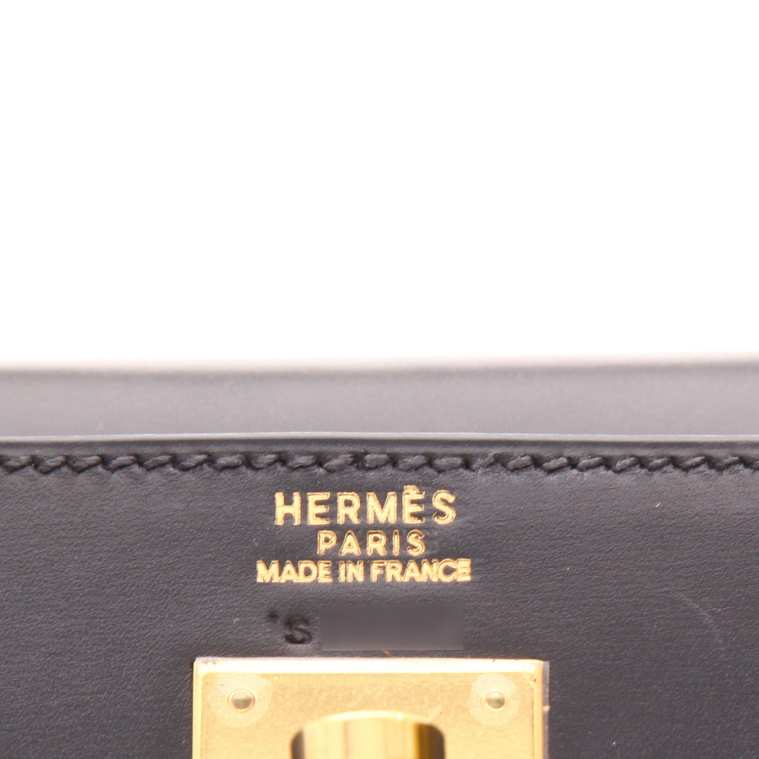Borsa Hermès  Kelly 32 cm in pelle box nera - Detail D2