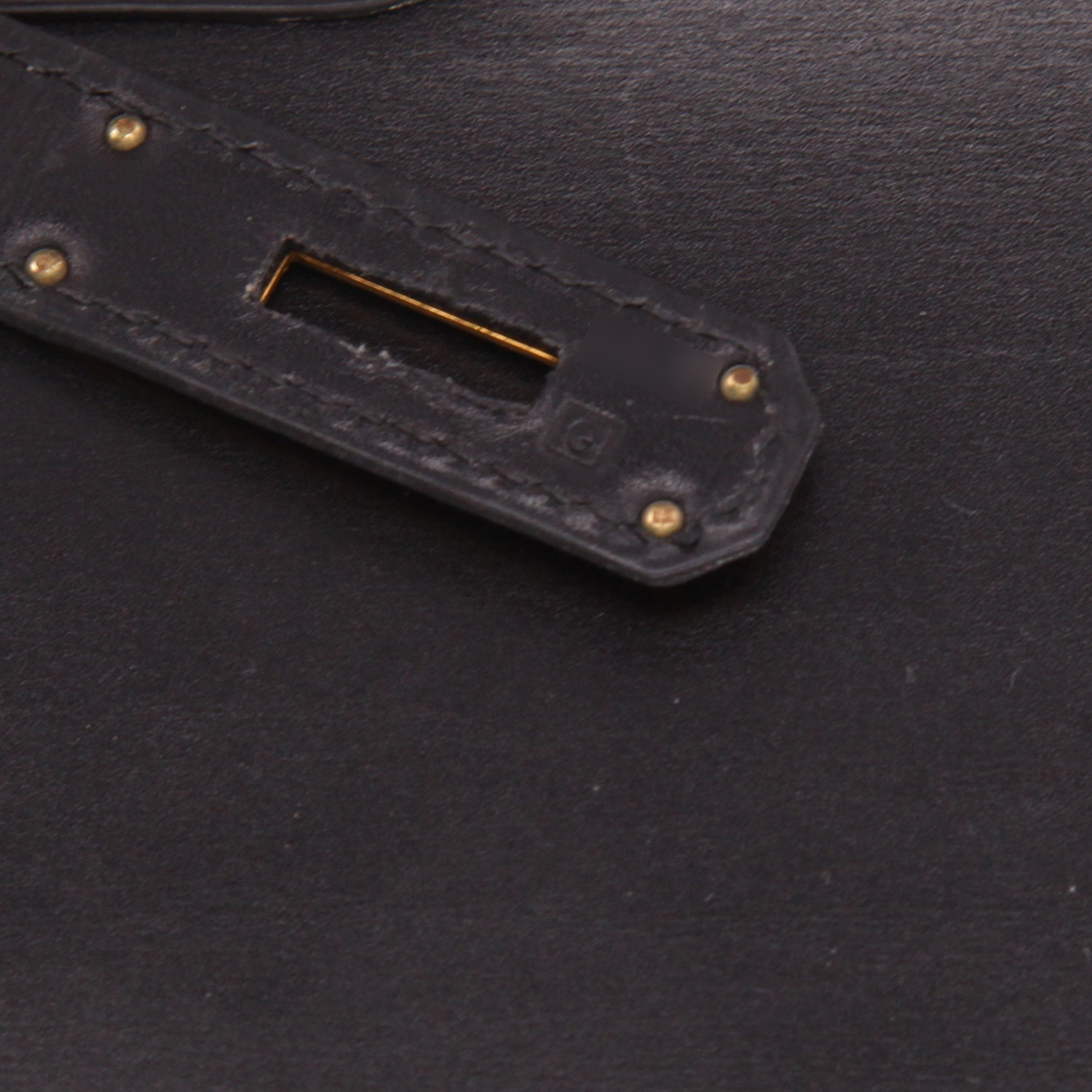 Borsa Hermès  Kelly 32 cm in pelle box nera - Detail D4