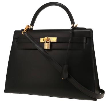 Borsa Hermès  Kelly 32 cm in pelle box nera