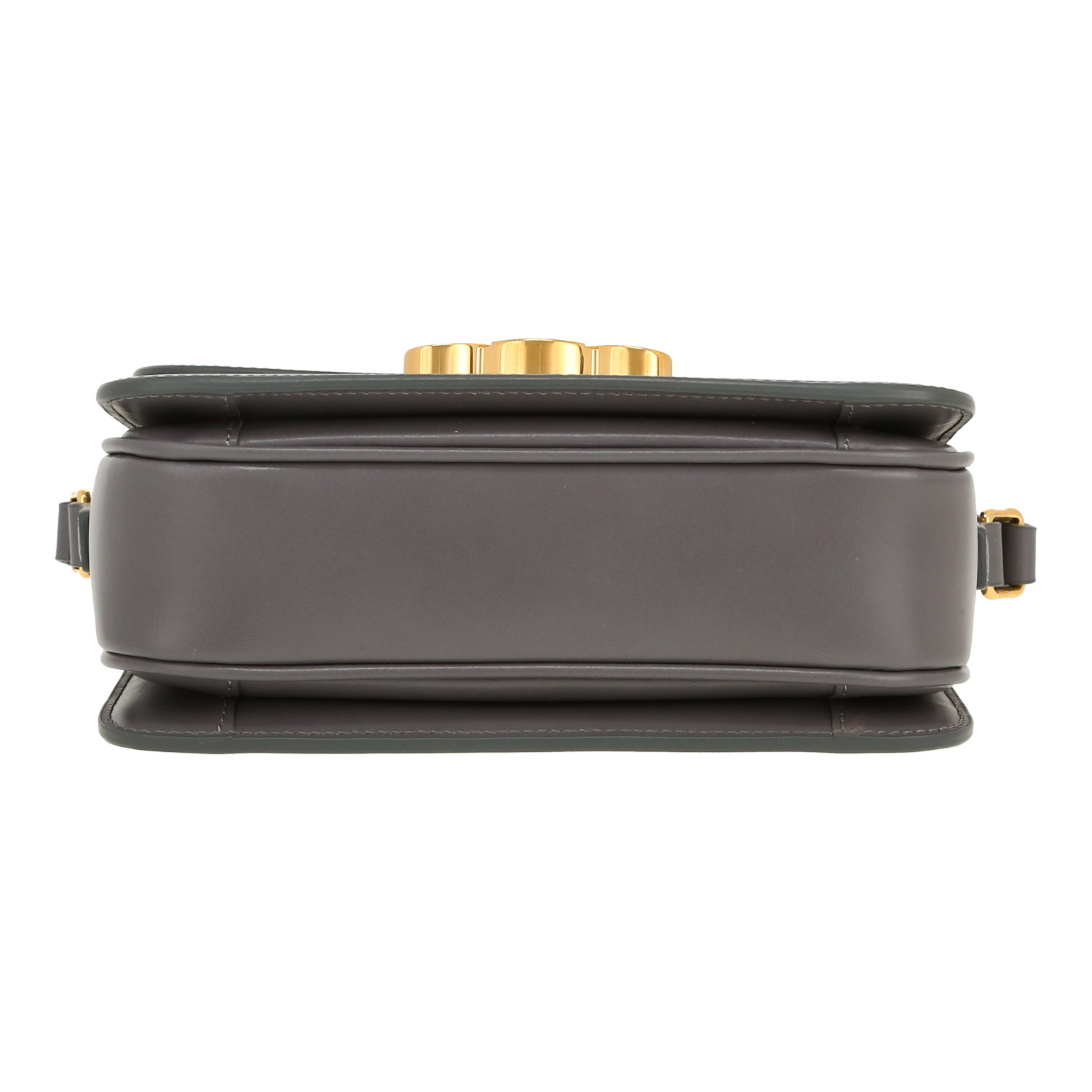 Celine  Triomphe Teen shoulder bag  in grey leather - Detail D1