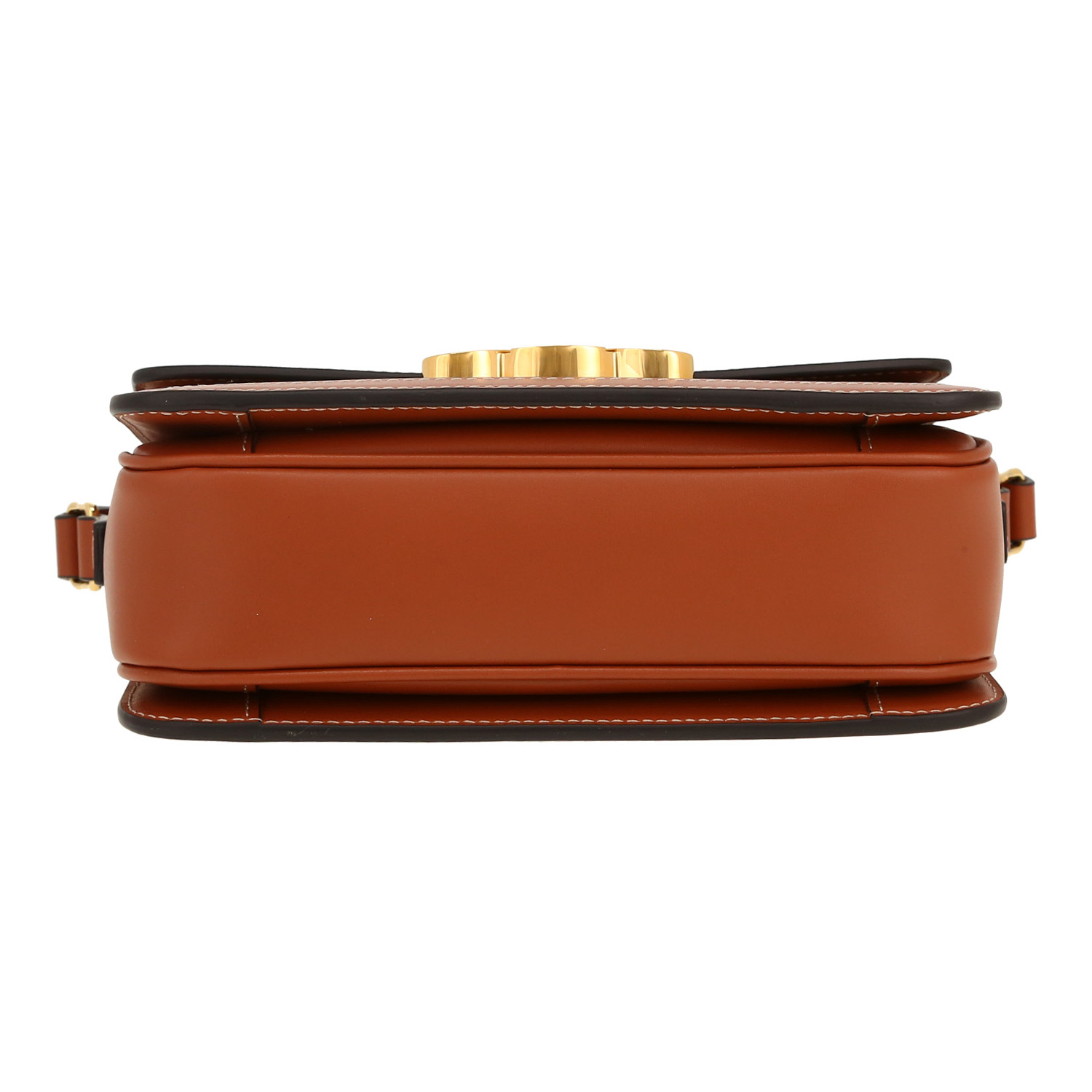 Celine  Triomphe shoulder bag  in brown "Triomphe" canvas  and brown leather - Detail D1