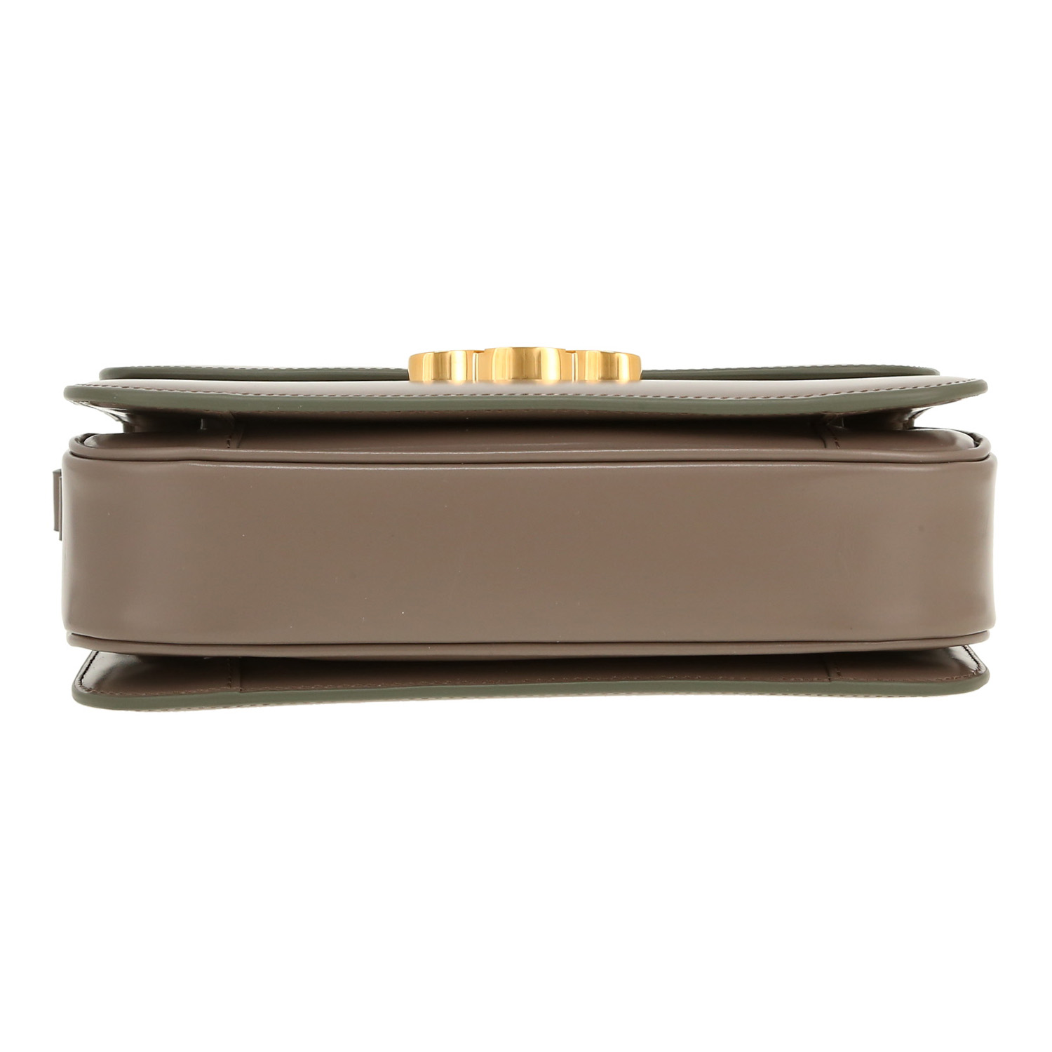 Celine  Triomphe Teen shoulder bag  in taupe leather - Detail D1