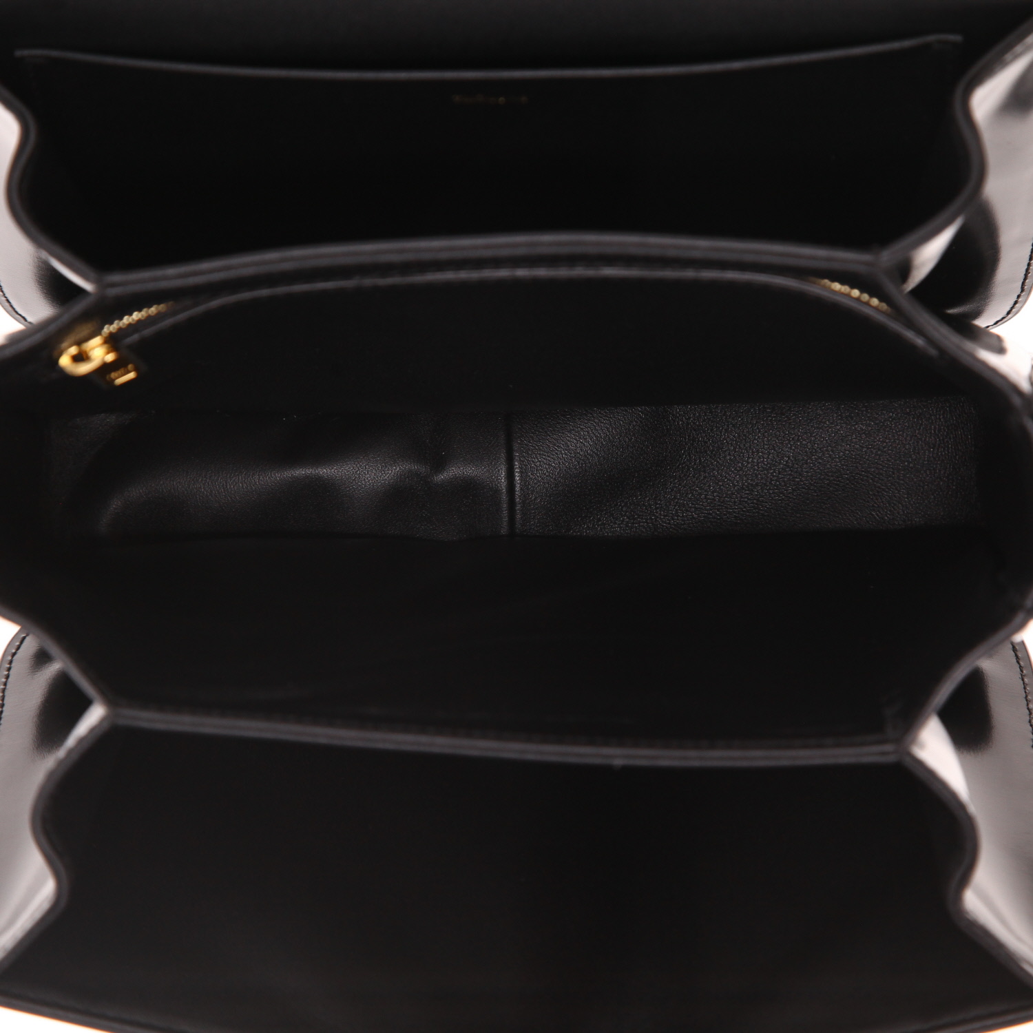 Bolso bandolera Celine  Triomphe modelo mediano  en cuero negro - Detail D3