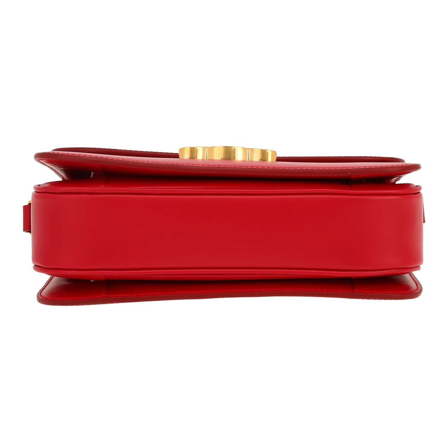 Celine  Triomphe medium model  shoulder bag  in red leather - Detail D1