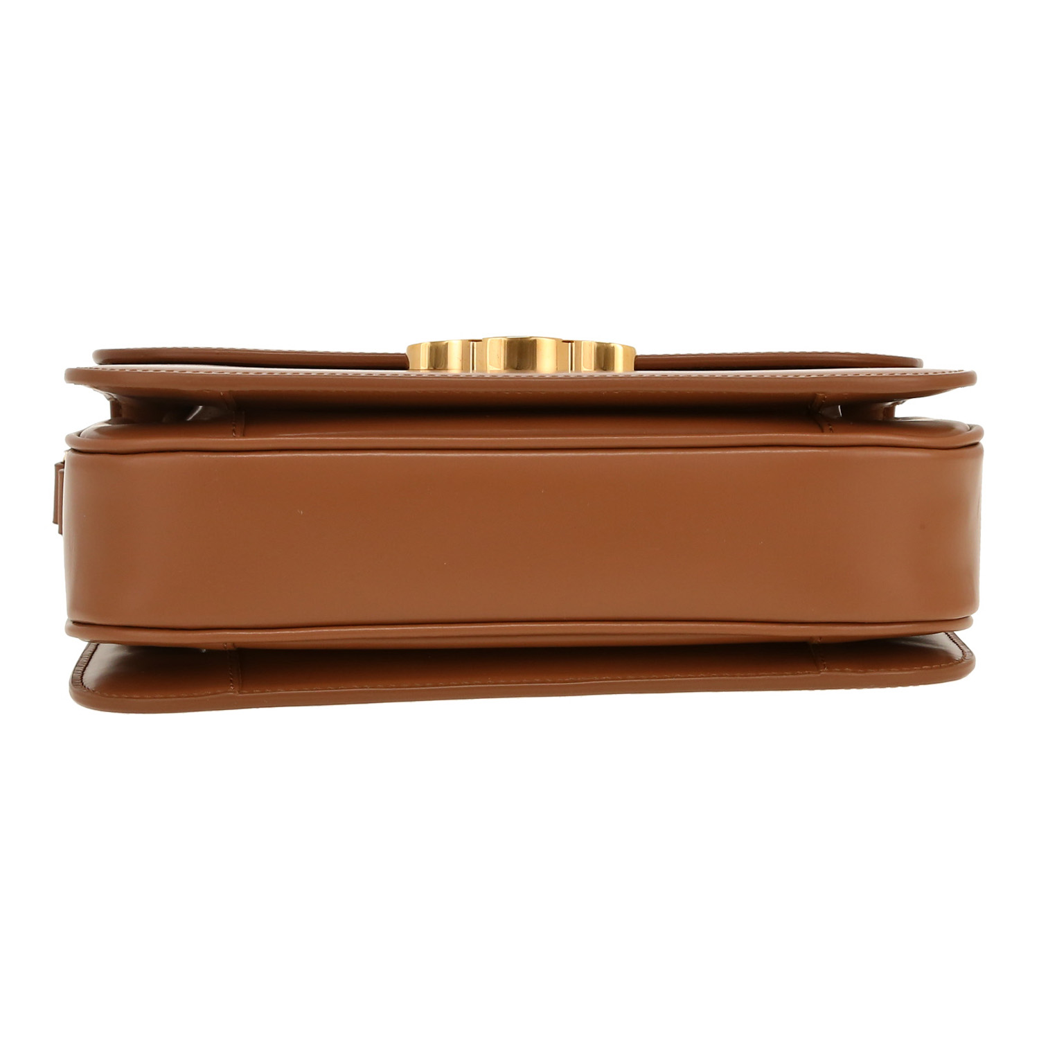 Celine  Triomphe shoulder bag  in brown leather - Detail D1