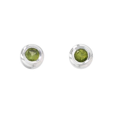 Dinh Van  earrings in white gold and peridot