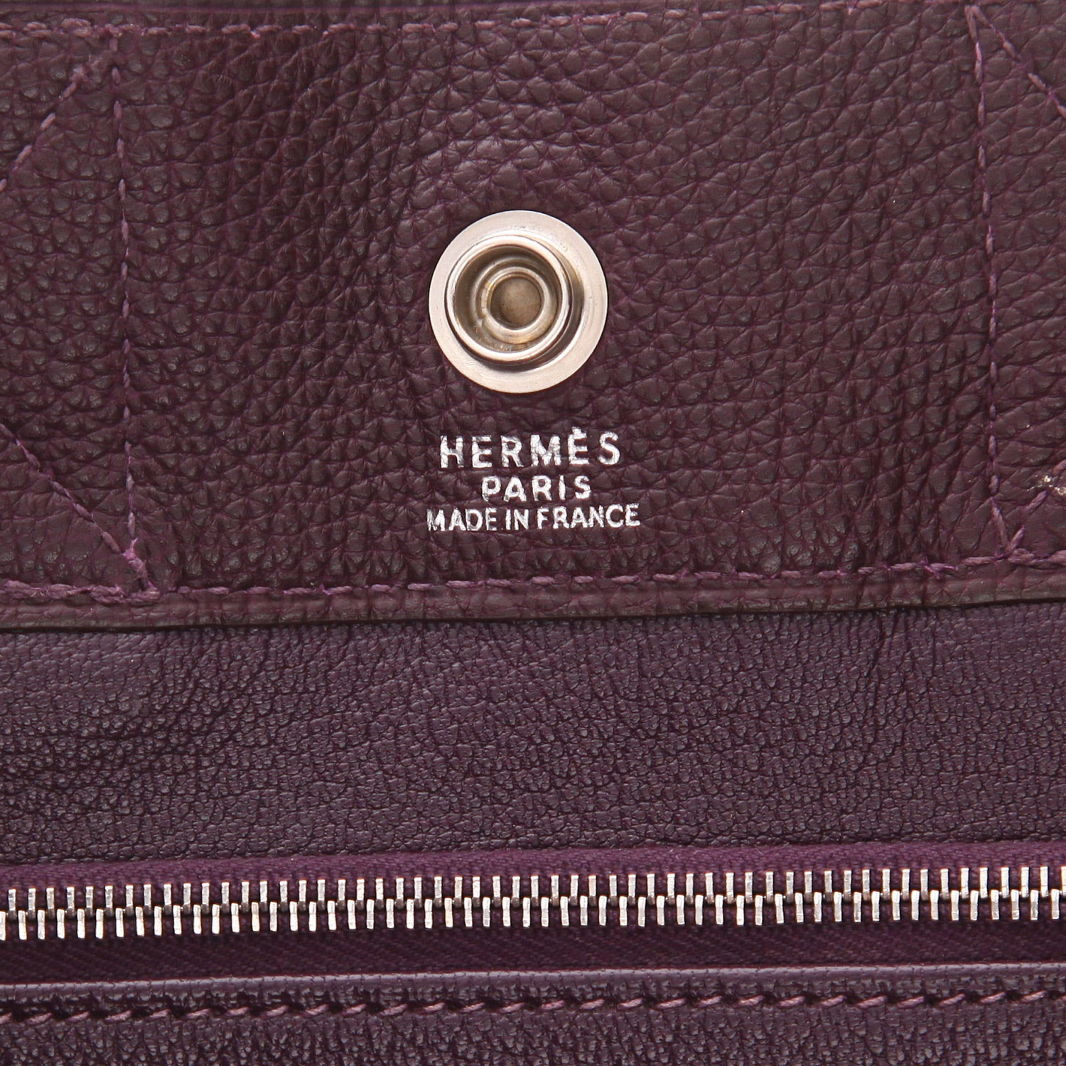 Bolso Cabás Hermès  Garden Party en cuero togo violeta - Detail D2