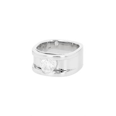 Bague solitaire Dinh Van  en or blanc et diamant (0,91 carat)