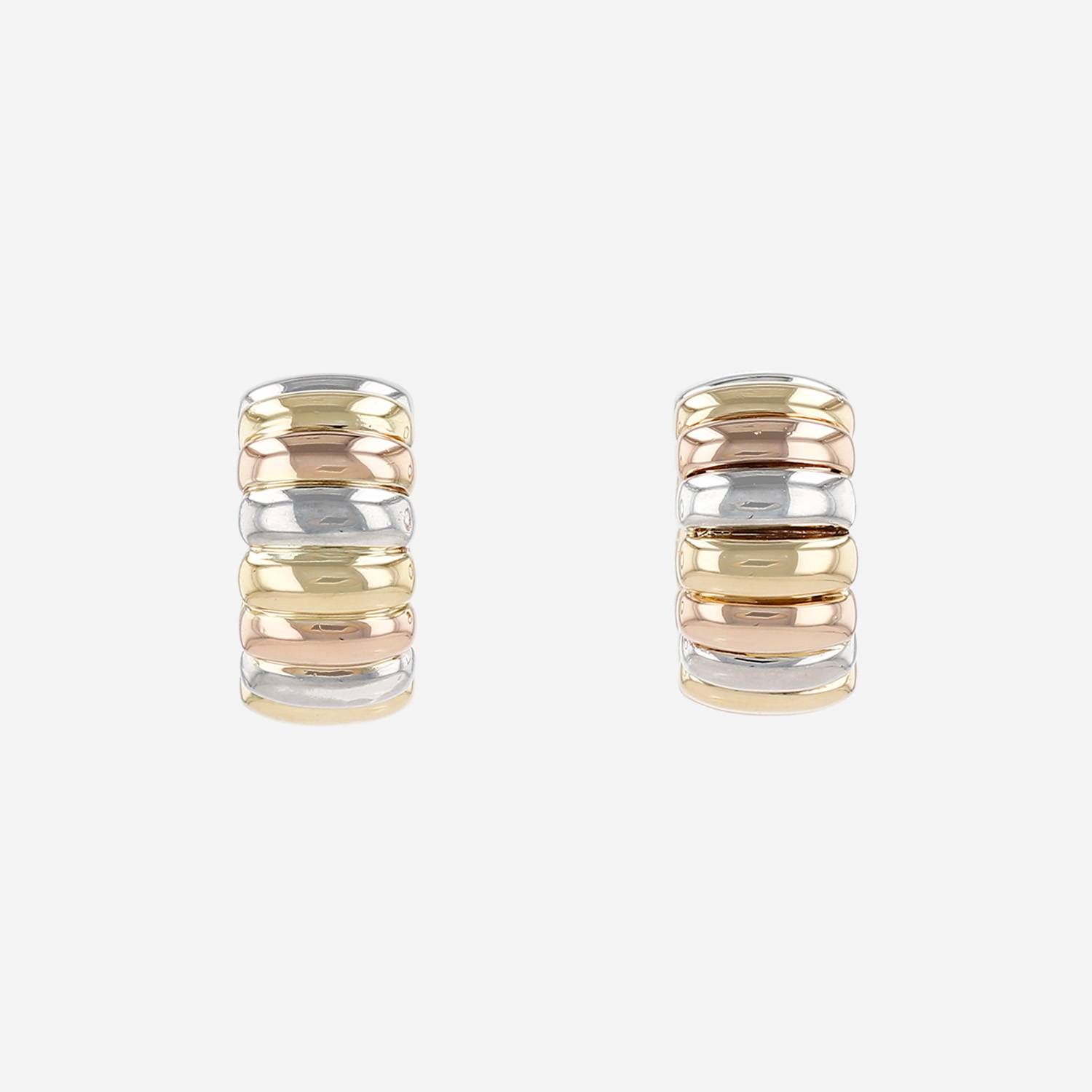 Van Cleef 
Arpels  earrings in yellow gold, pink gold and white gold