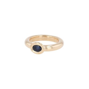 Bague Chaumet  en or jaune et saphir