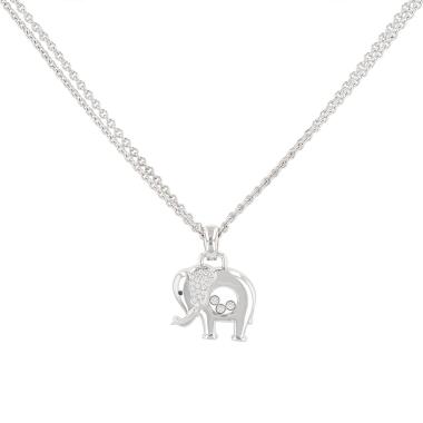 Collana Chopard Happy Diamonds in oro bianco, diamanti e zaffiro