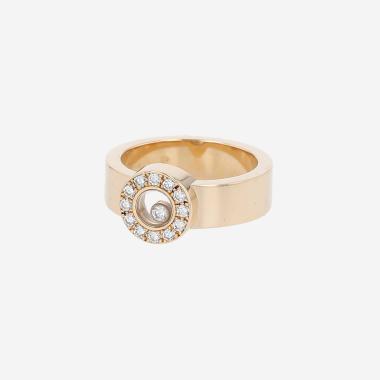 Bague Chopard Happy Diamonds en or jaune et diamants