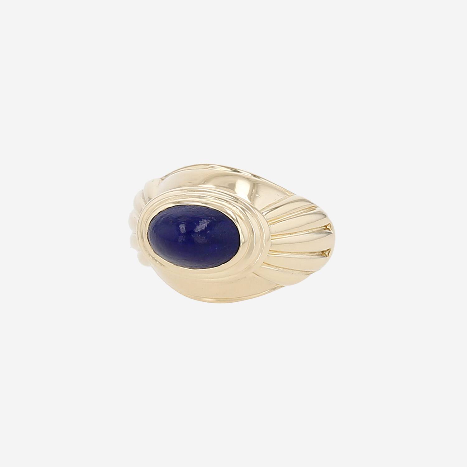 Boucheron Jaipur  1990's ring in yellow gold and lapis-lazuli