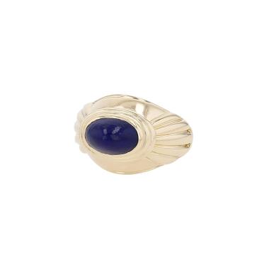 Boucheron Jaipur  1990's ring in yellow gold and lapis-lazuli
