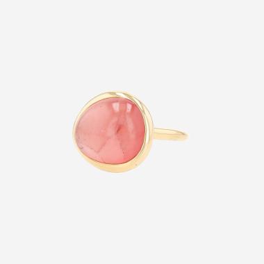 Fred Belles Rives ring in yellow gold and rhodonite