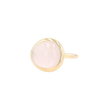 Sortija Fred Belles Rives de oro amarillo y cuarzo rosa