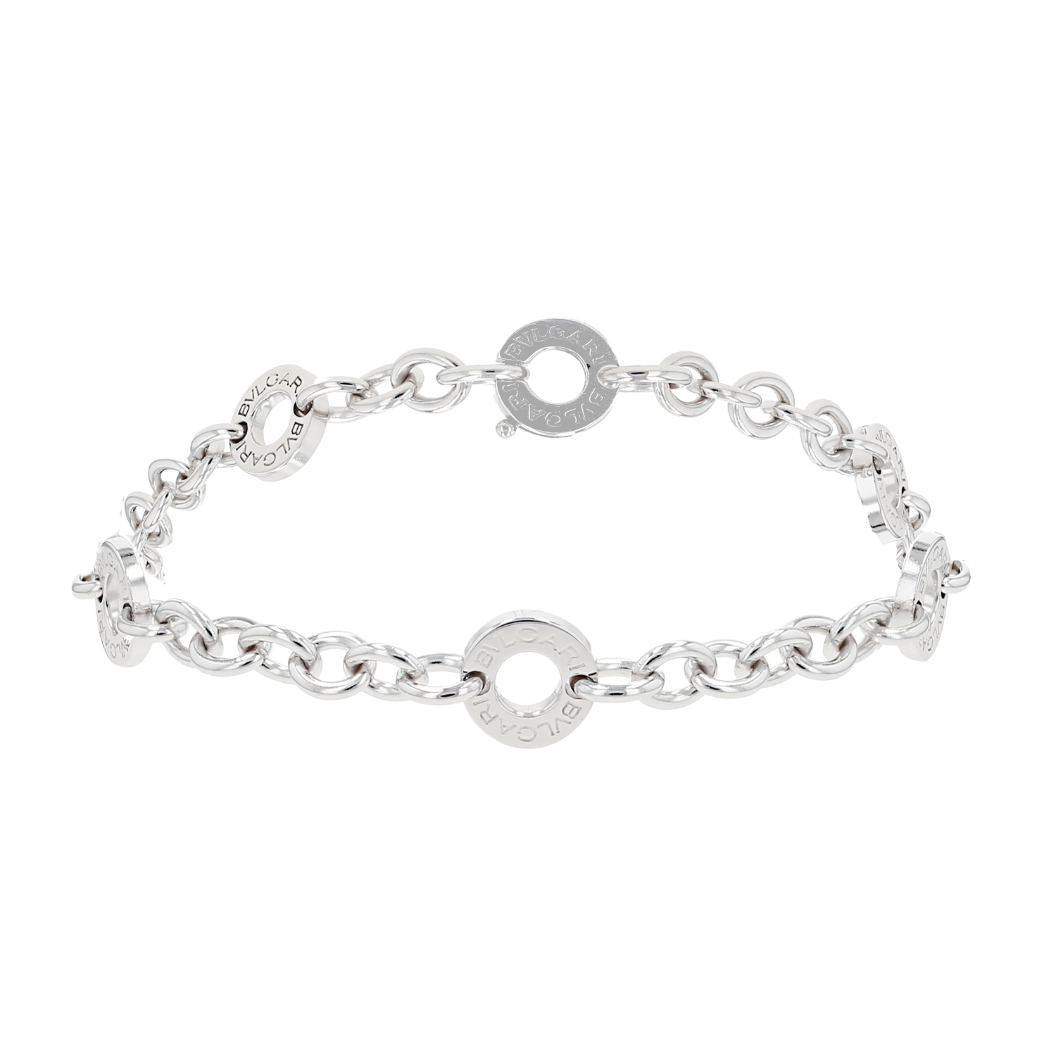 Bracciale Bulgari  in oro bianco, diamanti e onice
